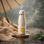 Mini foldable capsule sun umbrella for sun and rain protection with UV blocking design
