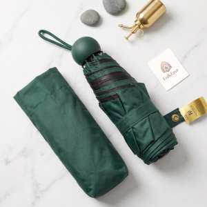 Mini Sun Umbrella ultra-light capsule UV protection foldable Dark Green umbrella | FOLKFAVE